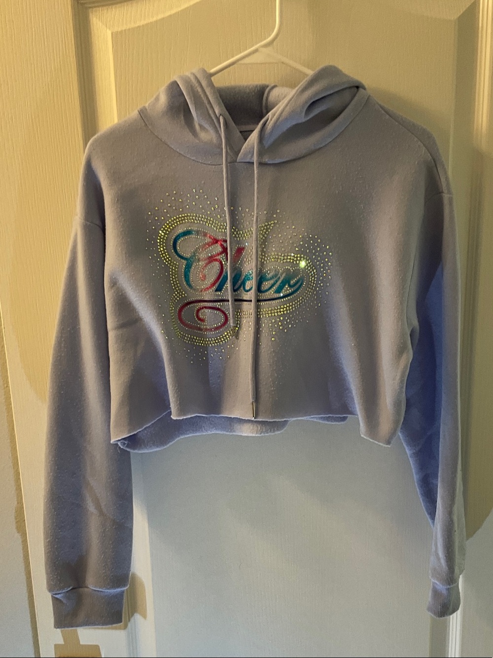 Juicy Couture Lavender Cropped Rhinestone Hoodie